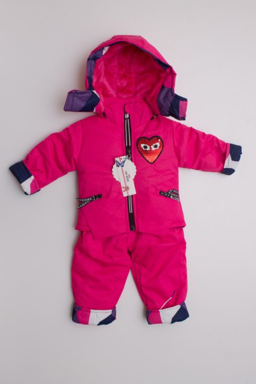 costum schi roz pentru copii
