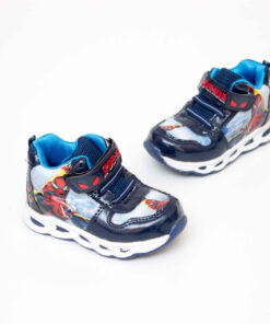 ghete bleumarin cu led spiderman