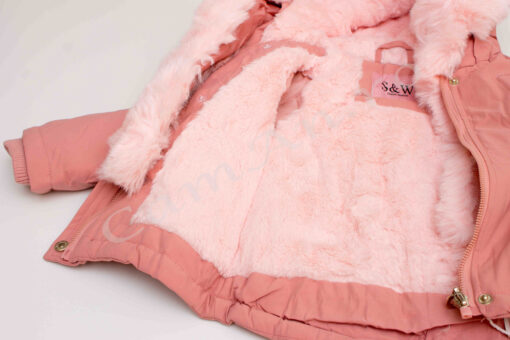 geaca fete iarna roz